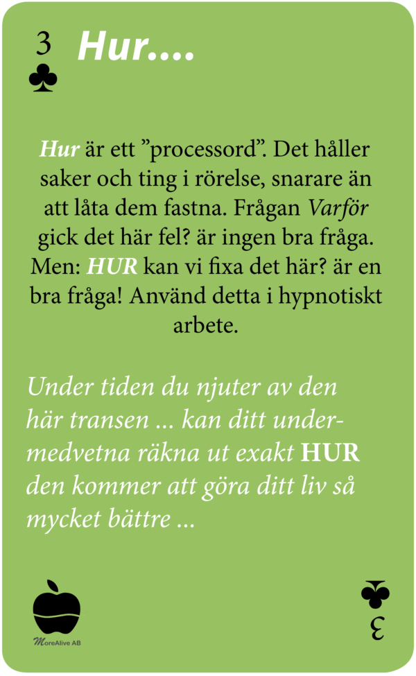 Milton hypnosspråk, kortlek - Bild 13