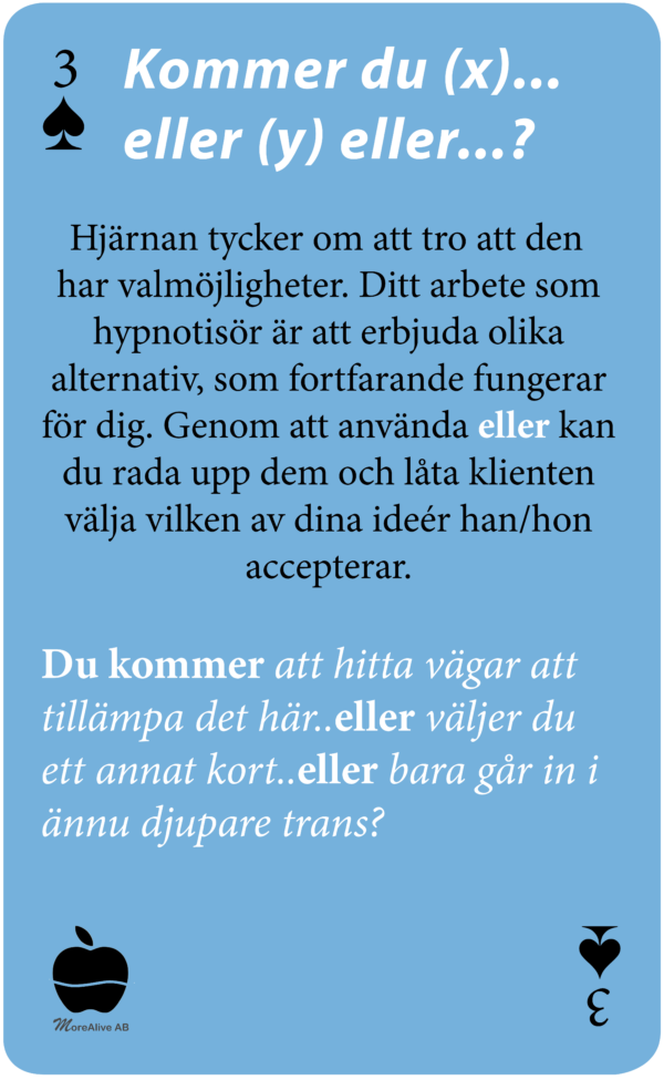 Milton hypnosspråk, kortlek - Bild 25